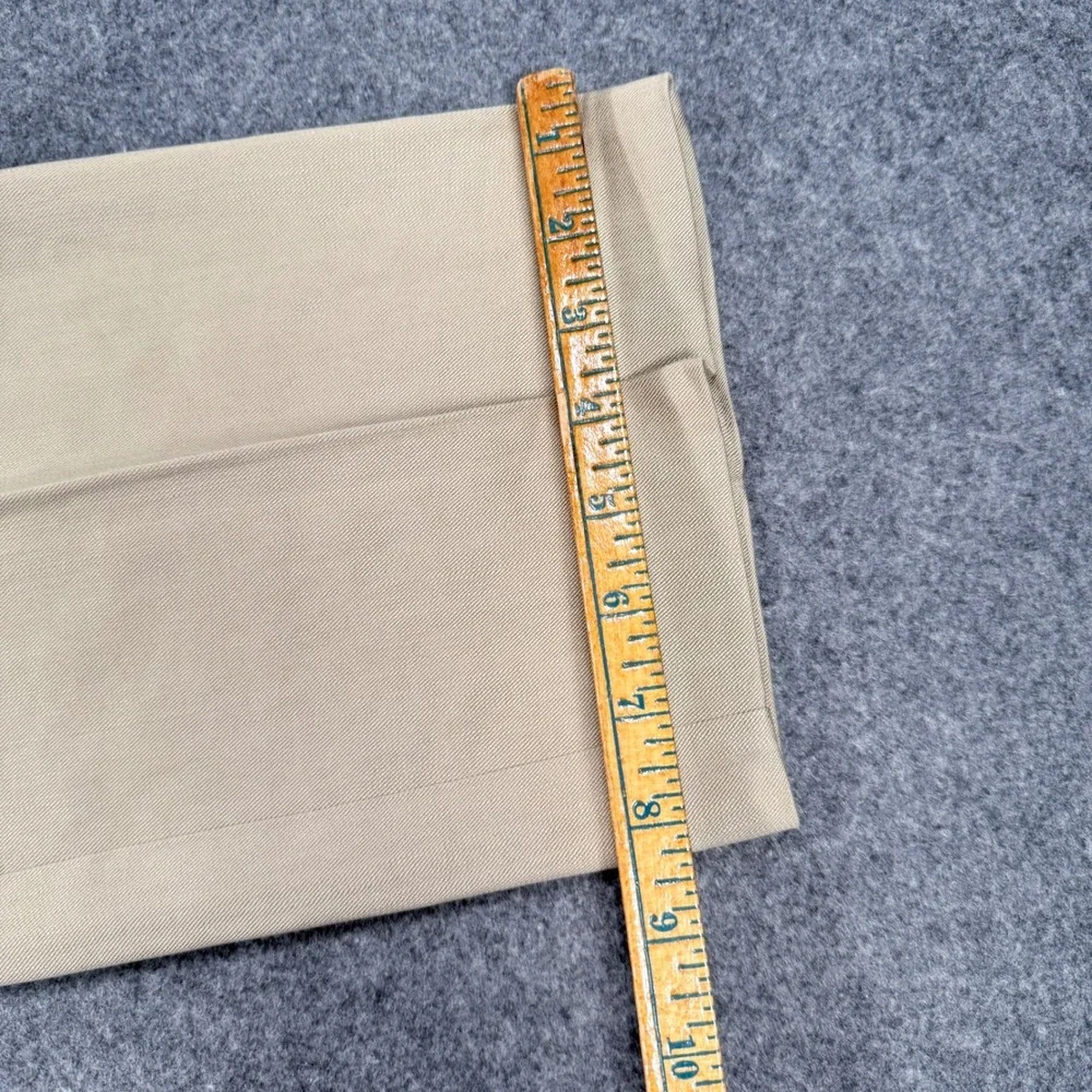 Tommy Bahama Mens Khaki Tencel Wool Blend Flat Front Trousers Pants 34x34